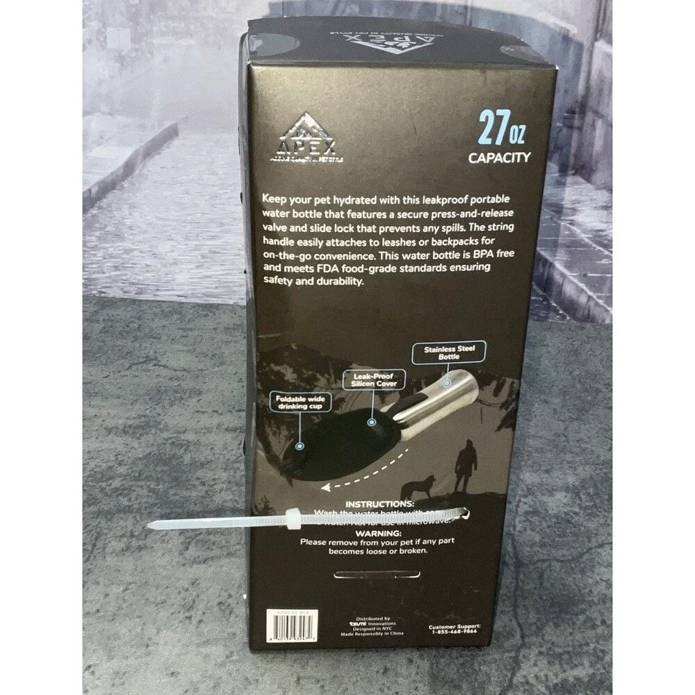 Apex Stainless Steel Pet Water Bottle 27 Oz